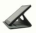 SolarBak's Kindle Fire GENUINE LEATHER CASE, 360º Rotating Cover Case, High Quality Black Leather, 7