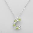 Necklace With 2.44ctw Precious Stones - Genuine Peridots and Topazes Beautifully Designed in 925 Sterling silver Length 16in