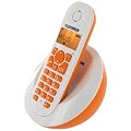 Telefunken Peps 201 Schnurloses, strahlungsarmes DECT-Telefon mit ergonomischen Design orange