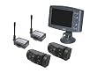 ProUser 16231 Rückfahrkamera-Set kabellos, 3,5 Monitor mit 2 Kameras