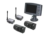 ProUser 16231 Rückfahrkamera-Set kabellos, 3,5 Monitor mit 2 Kameras