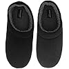 Gold Toe Men's Sherpa Lined Corduroy Slippers (Black)