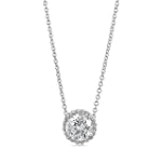 Sterling Silver Pendant 1.28ct Prong-Set Round Cubic Zirconia CZ Solitaire Pendant Necklace - Ideal Gift For Mother Day, Anniversary, Engagement, Wedding, Birthday, For Her