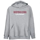 41k1piY83qL. SL160  Hoodie Mens Heather Gray  Bodybuilding IS MY BUSINESS  Sports Reviews