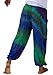 Treasures of Thailand Real Tie Dye Pants Unisex Harem Hippy Beach Casual Wear Blue