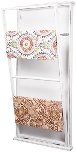 Distressed Wood Laundry Drying Rack 23" x 50" (Distressed White)