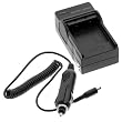 Premium Digital Camera Battery Rapid Charger with Car Adapter Compatible with Fuji NP-45, Kodak