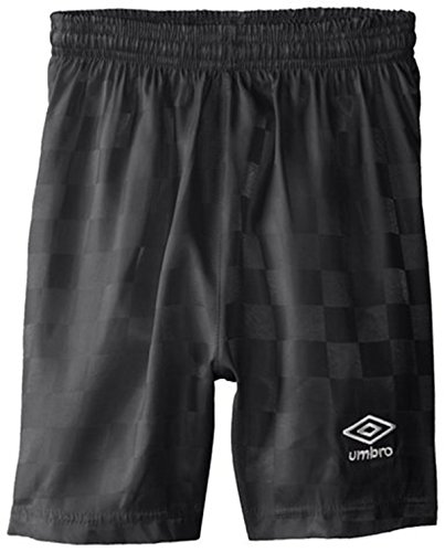 UMBRO Big Boys' Checkerboard Short, Black, Medium