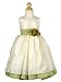 Two-tone Taffeta Dress, Ivory/Sage, flower girl, special occasion dress