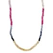 Necklace With 63.15ctw Genuine Sapphires Beautifully Designed in 18K Yellow Gold. Total item weight 13.0g Length 19.5in