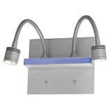 Access Lighting 70002LED-BS Epiphanie Gooseneck Wall Lamp, Brushed Steel Finish