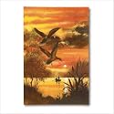 Ducks Over Lake Canvas Print