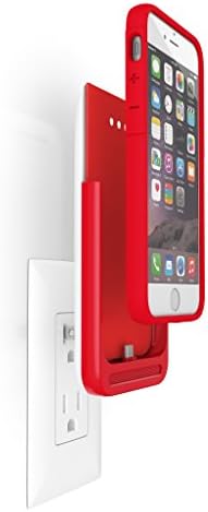 Prong iPhone 6s Battery Case with Plugs, Prong Extended Battery Case for iPhone 6 / 6s (Removable Backup Battery) with 2600 mAh Capacity / 100% Extra Battery Pack Juice Bank Cover [Apple MFi Certified] - Red/White