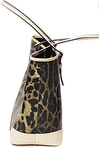 Italian Leopard Large Women's Tote Bag Size Medium