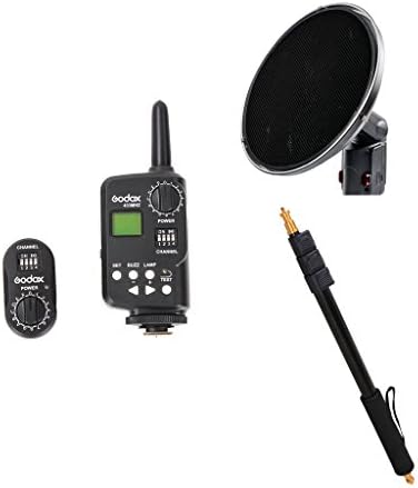 Godox Wireless Trigger + Receiver + Dish with Grid + Light Boom for WITSTRO Speedlite Flash
