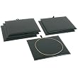 6 Jewelry Display Pad Black Leather Insert Showcase