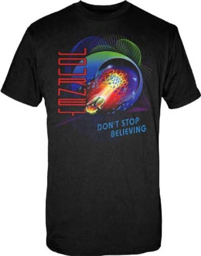 Journey Don't Stop Believing Escape Lines Black Adult T-shirt Tee