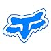 Fox Face Decal Sticker Racing for Cars and Walls 5 Inch Cool Blue