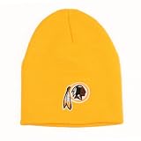 Washington Redskins Uncuffed Embroidered Logo Winter Knit Beanie Hat - Yellow