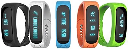 Loverbuyer® E02 Smart Bracelet Sport bluetooth bracelet smart watch With Bluetooth Self Photo Function Activity Tracker healthy Silicone Wristband Time/Caller ID/alarm/Pedometer Sleep Monitor for IOS Android Standard USB Plug charger On Computer USB port IP67 Waterproof Black Color