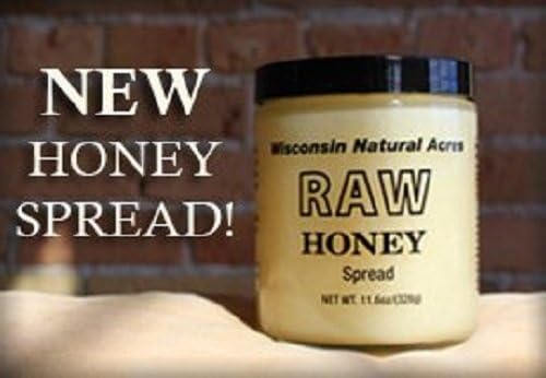 Wisconsin Natural Acres Premuim 100% Raw Honey 3 Ounces Small