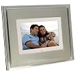 Pandigital 8" Premium Brushed Silver Digital Picture Frame with Bonus Black Wood Frame and Remote Control