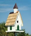 Heartwood Country Wildwood Church Bird House, White 021