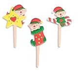 Holiday Elf Cupcake Picks - 12ct