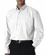 UltraClub Mens Long-Sleeve Performance Pinpoint