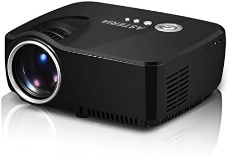 GP70(BLACK) Projector. Full HD LCD LED Mini Portable Multimedia Home Theater 2016 New style Support DVDs HDMI USB SD AV VGA TV Interface HD Video Games TV Movie Music ---(Asteria angel)