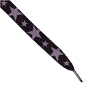 Laces - Star 4 (Black/Silver) Wide Laces - 11004
