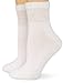 Dr. Scholl's Women's 2 Pair Pack Diabetes Circulatory Ankle Socks In Extended Sizes, White, 10-13 Sock size/8-12 Shoe size