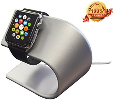 Apple Watch Stand, Aris Design® (Charging Dock) **(UPDATE THIS IS 100% Premium Aluminium REVISED MODEL)** - Premium Aluminium Construction, Sleek Design, Compatible with 38 and 42mm Apple Watch, Sturdy and Strong, Easy Charge Comfortable viewing angle for Apple Watch (2015) VOTED Latest BEST STAND!!