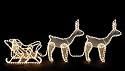 Christmas Light Up Twin Reindeer With Sleigh
