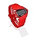 Plane Style Digital Display LED Silicone Wrist Watch Single Red