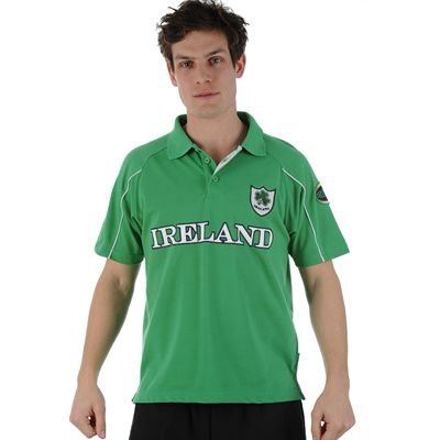 LB Ireland Rugby Polo Shirt Green 2629 13 (XLB)