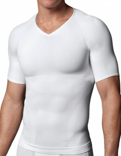 SPANX Zoned Compression V-Neck Top White S