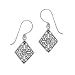 Sterling Silver Celtic Diamond-Shaped Drop Earrings