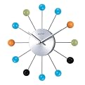Retro Wood Atomic Ball Wall Clock,Mid Century Mordern - 13x13x2