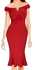Sexy V-neck Off the Shoulder Cocktail Polyester/Rayon/Spandex Bodycon Dress/Club Dress/Homecoming Dress/Prom Dress/Wedding Dress 