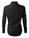 LE3NO PREMIUM Womens Easy Care Long Sleeve Button Down Work Shirt, L3NWT1807_BLACK, X-Small
