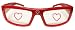 Heart Happy Eyes Plastic Holographic 3D Glasses - 2 Pairs
