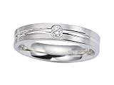 0.06 cts 4mm Comfort Fit Diamond Wedding Band - 14kt White or Yellow Gold
