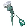 Stanley 31263 Outdoor Flood Lamp Holder with Ground Stake and 6-Foot Extension Cord, Green