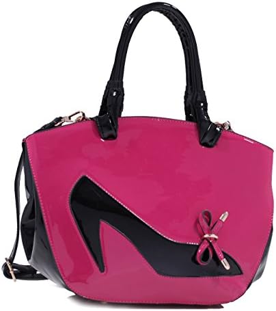 K80315L MyLux Women Fashion Patent Leather Handbag Shoulder Bag FU/BK