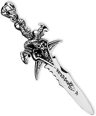 Heroes of the Storm World of Warcraft Lich King Arthas Frostmourne Death Knight Sword Necklace Christmas Gift