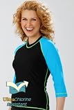 Plus Size Chlorine Proof Rash Guard Swim Shirt for Women