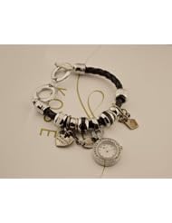 Kungfu Tea Fashion Bracelet Womens Watch (Black)