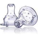 Nuby 6 Pack No Spill Nuby Nipples, 0-6 Months, Clear