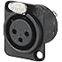 Neutrik NC3FD-L-B-1 XLR D Series Panel Mount Female Black